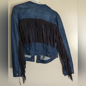 William Rast denim fringe jacket